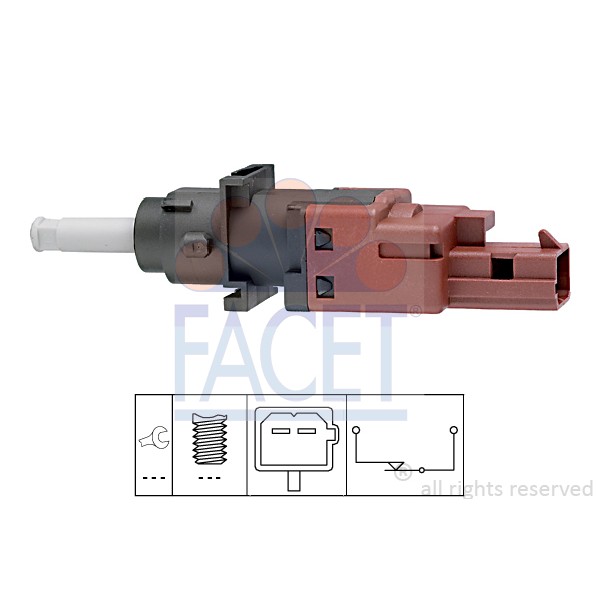 Слика на Сензор за стоп светло FACET Made in Italy - OE Equivalent 7.1170 за Fiat Punto 188 1.2 Bifuel - 60 коњи Бензин/Автогаз (LPG)