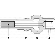 Слика 8 на сензор за температурата на турбо провод за разладна теч; сензор, температура на горивото; сензор, температура на разладната течност BOSCH 0 281 002 209