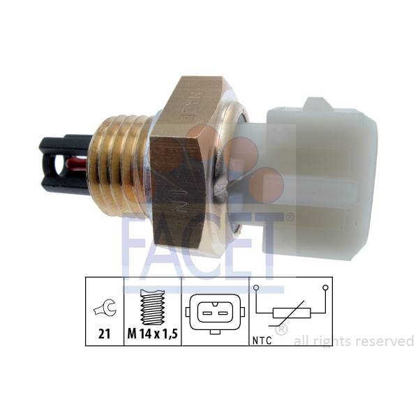 Слика на Сензор за температура на влезен воздух FACET Made in Italy - OE Equivalent 10.4015 за Renault 19 II Chamade 1.4 - 78 коњи бензин