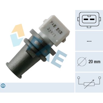 Слика на сензор за температура на влезен воздух FAE 33921 за CHEVROLET BEAT M300 1.0 LPG - 65 коњи Бензин/Автогаз (LPG)