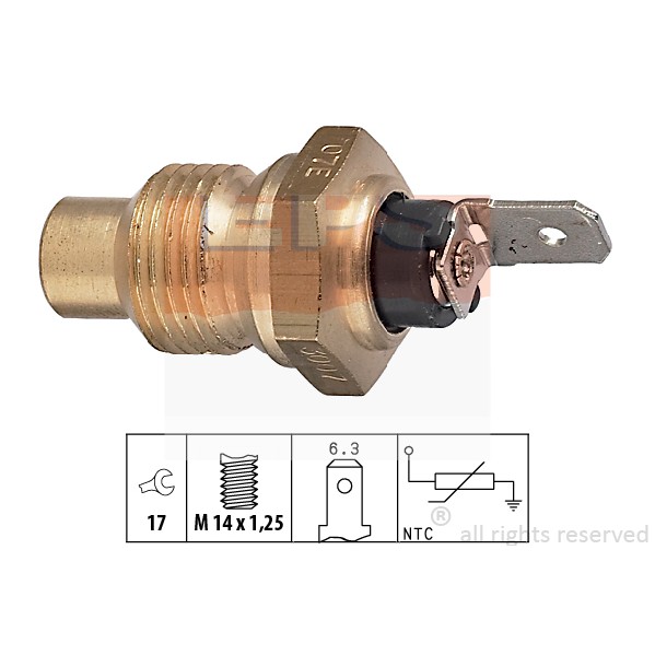 Слика на Сензор за температура EPS Made in Italy - OE Equivalent 1.830.007