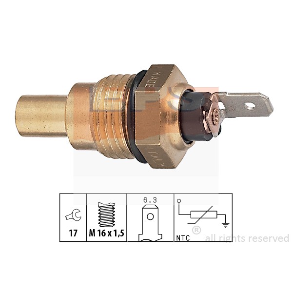 Слика на Сензор за температура EPS Made in Italy - OE Equivalent 1.830.041 за Mitsubishi Lancer 3 (C1A,C6A) 1.2 GL (C15AS) - 55 коњи бензин