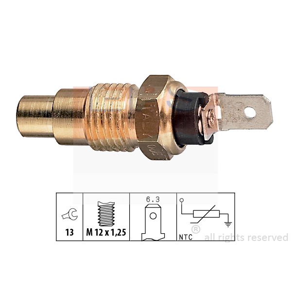 Слика на Сензор за температура EPS Made in Italy - OE Equivalent 1.830.078 за Nissan 200SX (S13) 1.8 - 135 коњи бензин