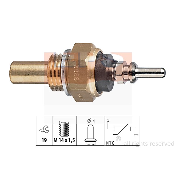 Слика на Сензор за температура EPS Made in Italy - OE Equivalent 1.830.088 за Mercedes E-class (w124) 260 E 4-matic (124.226) - 160 коњи бензин