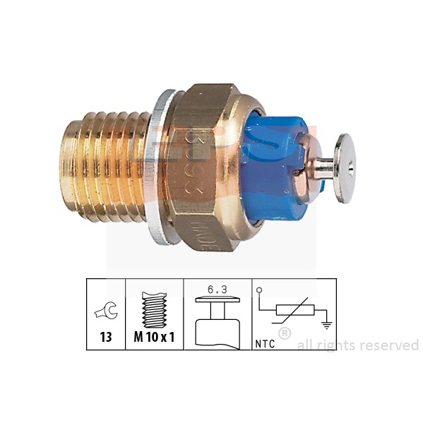 Слика на Сензор за температура EPS Made in Italy - OE Equivalent 1.830.093 за VW Passat 2 Sedan (B2,32b) 1.6 D - 54 коњи дизел