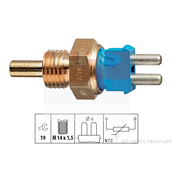 Слика на Сензор за температура EPS Made in Italy - OE Equivalent 1.830.139 за Mercedes E-class Coupe (c124) E 200 (124.040) - 136 коњи бензин