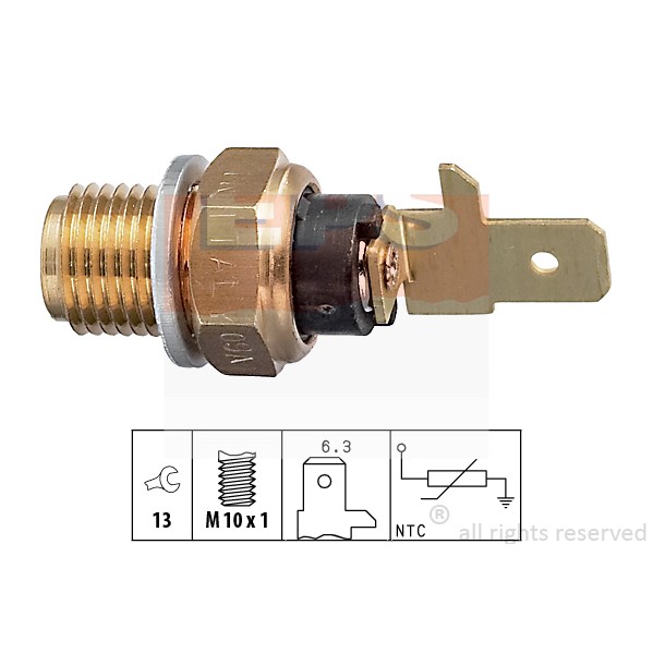 Слика на Сензор за температура EPS Made in Italy - OE Equivalent 1.830.154 за VW Caddy 2 Box (9K9A) 1.7 SDI - 57 коњи дизел