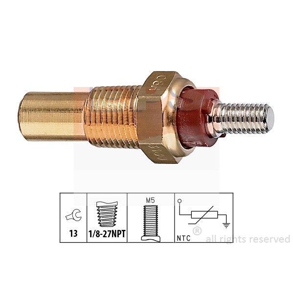 Слика на Сензор за температура EPS Made in Italy - OE Equivalent 1.830.180