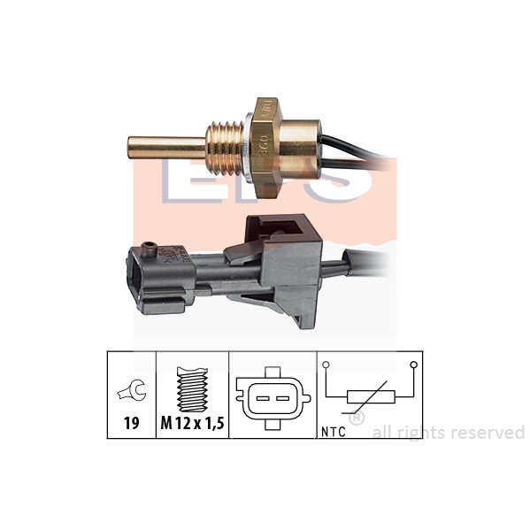 Слика на Сензор за температура EPS Made in Italy - OE Equivalent 1.830.245 за Saab 9000 Hatchback 2.0 - 135 коњи бензин