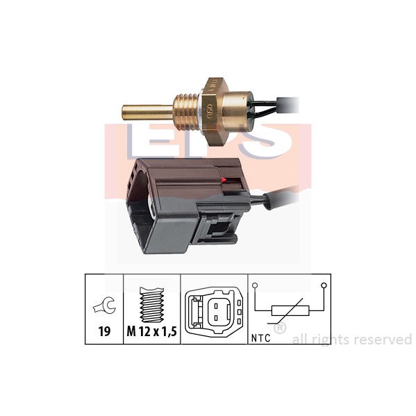 Слика на Сензор за температура EPS Made in Italy - OE Equivalent 1.830.304 за Volvo S70 Saloon (P80) 2.5 Bifuel - 140 коњи Бензин/Метан (CNG)