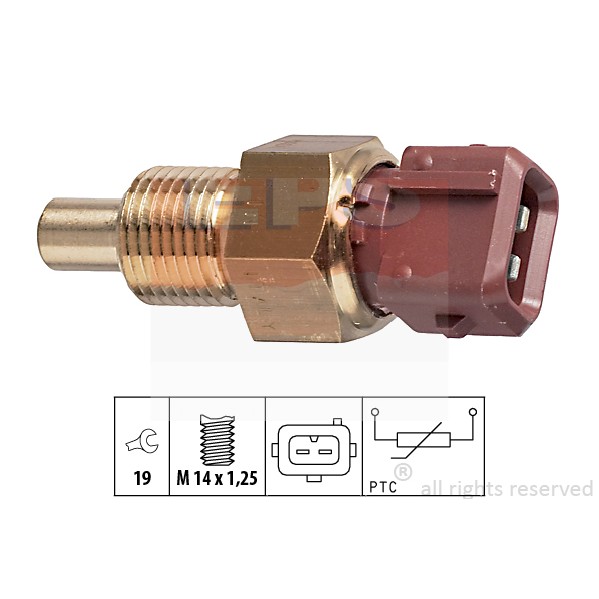 Слика на Сензор за температура EPS Made in Italy - OE Equivalent 1.830.308 за Citroen Saxo S0,S1 1.1 X,SX - 60 коњи бензин