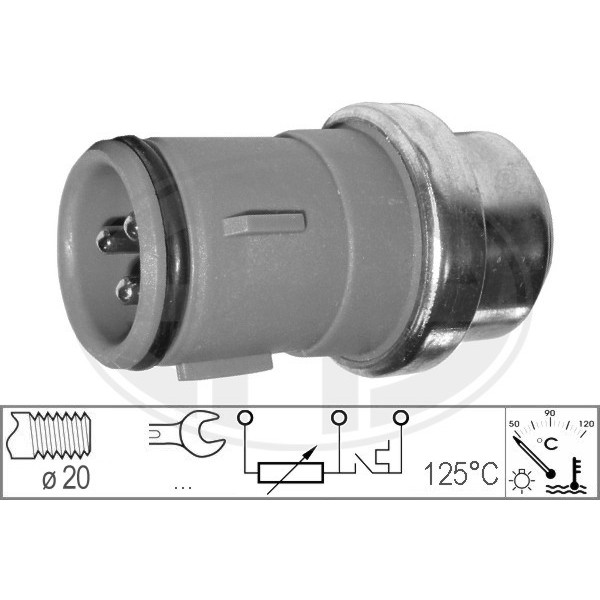Слика на Сензор за температура ERA 330150 за Audi 80 Sedan (89, 89Q, 8A, B3) 2.0 E - 113 коњи бензин