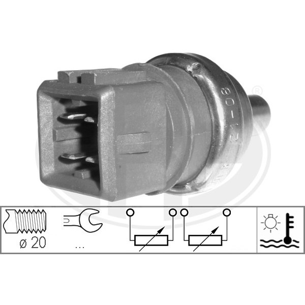 Слика на Сензор за температура ERA 330497 за VW Jetta 4 (1J2) 2.8 V6 4motion - 204 коњи бензин