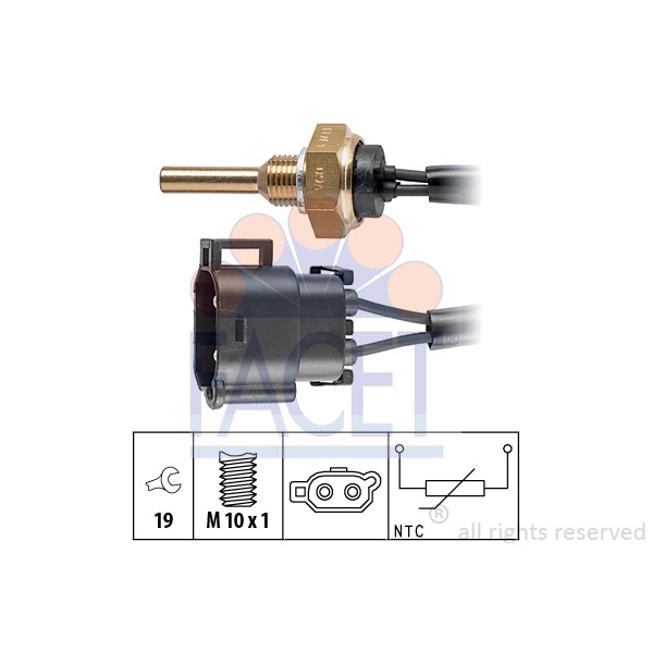 Слика на Сензор за температура FACET Made in Italy - OE Equivalent 7.3110 за Renault Laguna (B56,556) 2.0 16V (B56D/M) - 139 коњи бензин