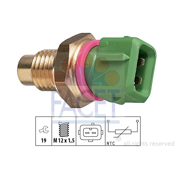Слика на Сензор за температура FACET Made in Italy - OE Equivalent 7.3114 за Peugeot 605 Saloon 3.0 SV 24 - 200 коњи бензин