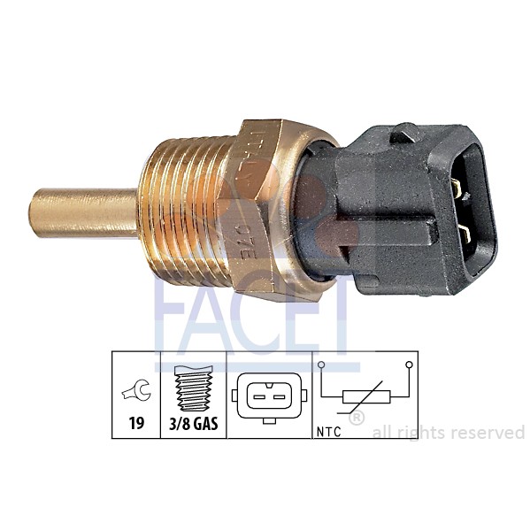 Слика на Сензор за температура FACET Made in Italy - OE Equivalent 7.3144 за Mitsubishi Chariot (N3 W,N4 W) 1.8  4x4 (N41W) - 122 коњи бензин