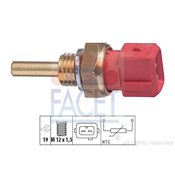 Слика на Сензор за температура FACET Made in Italy - OE Equivalent 7.3155 за Kia Clarus Estate (GC) 1.8 i 16V - 116 коњи бензин