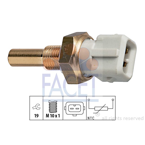 Слика на Сензор за температура FACET Made in Italy - OE Equivalent 7.3171 за VW Golf 2 (19E,1G1) 1.8 i Syncro - 90 коњи бензин