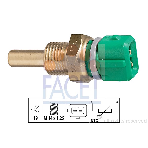 Слика на Сензор за температура FACET Made in Italy - OE Equivalent 7.3204 за Peugeot 106 (1A,1C) 1.5 D - 54 коњи дизел