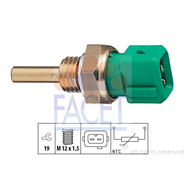 Слика на Сензор за температура FACET Made in Italy - OE Equivalent 7.3211