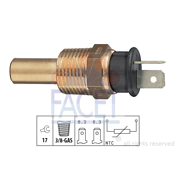 Слика на Сензор за температура FACET Made in Italy - OE Equivalent 7.3228 за Mitsubishi Pajero (L04G,L14G) 3.0 i 4x4 - 143 коњи бензин