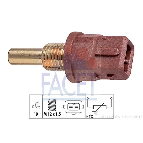 Слика на Сензор за температура FACET Made in Italy - OE Equivalent 7.3248 за Rover 800 (XS) 825 Si Lux (RS) - 175 коњи бензин