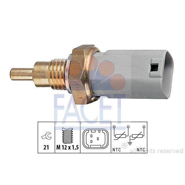 Слика на Сензор за температура FACET Made in Italy - OE Equivalent 7.3277 за Lancia Kappa SW (838b) 2.0 20V (838BG1AA) - 155 коњи бензин