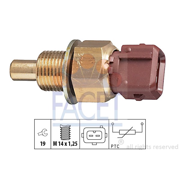 Слика на Сензор за температура FACET Made in Italy - OE Equivalent 7.3321 за Citroen Saxo S0,S1 1.6 VTL,VTR - 88 коњи бензин