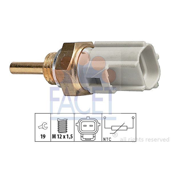 Слика на Сензор за температура FACET Made in Italy - OE Equivalent 7.3323 за Toyota Hiace 5 Wagon (H20) 2.5 D-4D - 102 коњи дизел