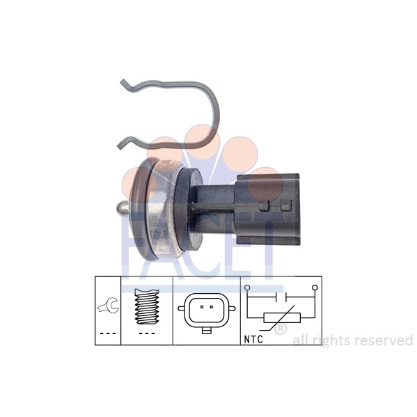 Слика на Сензор за температура FACET Made in Italy - OE Equivalent 7.3337 за Mercedes A-Class (w176) A 180 CDI (176.012) - 109 коњи дизел