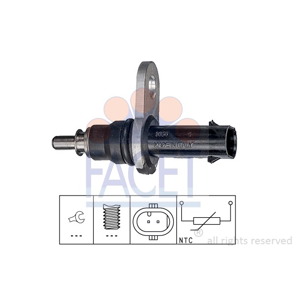 Слика на Сензор за температура FACET Made in Italy - OE Equivalent 7.3356 за Audi A4 (8W2, B9) 2.0 TFSI quattro - 252 коњи бензин