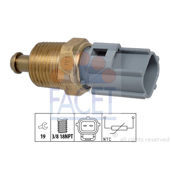 Слика на Сензор за температура FACET Made in Italy - OE Equivalent 7.3363 за Ford Escort \'95 BOX (AVL) 1.8 Turbo D - 70 коњи дизел