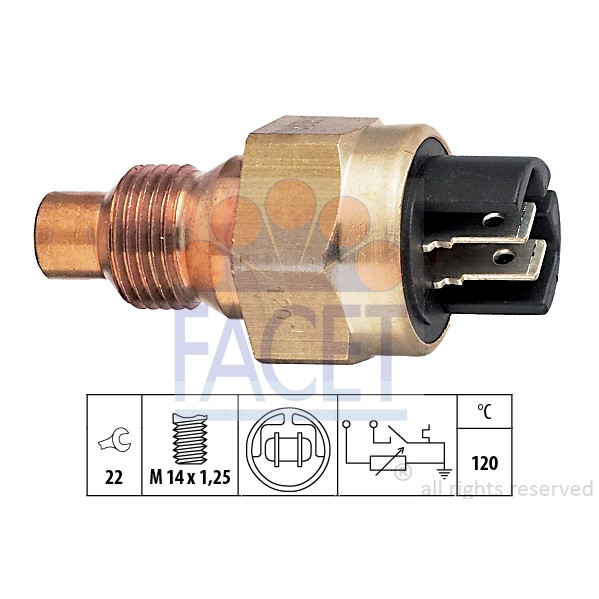 Слика на Сензор за температура FACET Made in Italy - OE Equivalent 7.3523