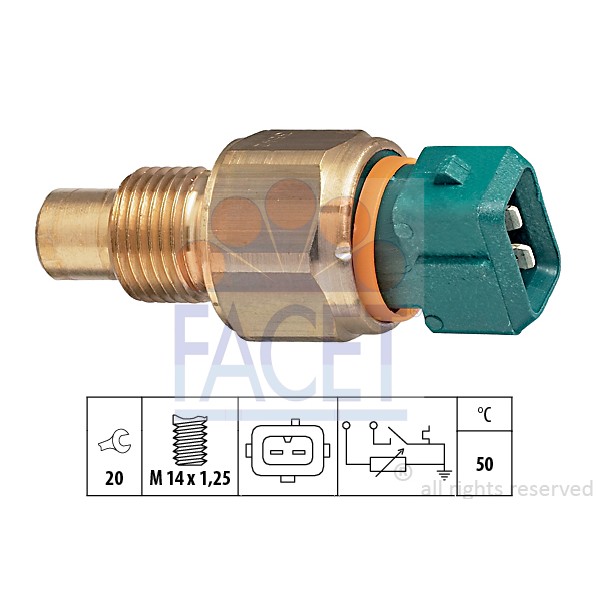 Слика на Сензор за температура FACET Made in Italy - OE Equivalent 7.3542 за Citroen C15 BOX VD 1.8 D - 60 коњи дизел