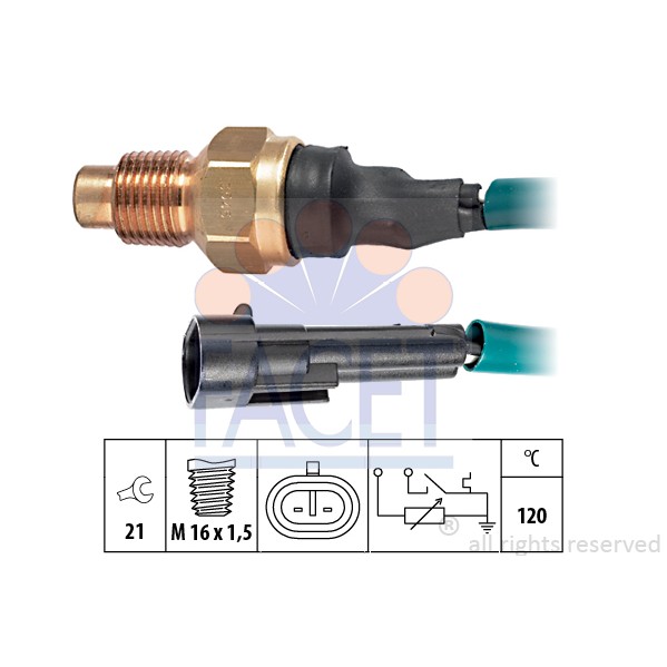 Слика на Сензор за температура FACET Made in Italy - OE Equivalent 7.3546 за Lancia Dedra (835) 1.9 TDS (835EE, 835EF) - 90 коњи дизел