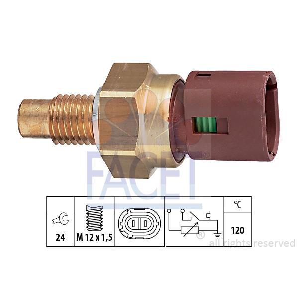 Слика на Сензор за температура FACET Made in Italy - OE Equivalent 7.3549 за Renault Laguna (B56,556) 2.0 16V (B56D/M) - 139 коњи бензин