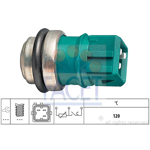 Слика на Сензор за температура FACET Made in Italy - OE Equivalent 7.3550 за Renault Laguna Nevada (K56) 2.0 - 114 коњи бензин