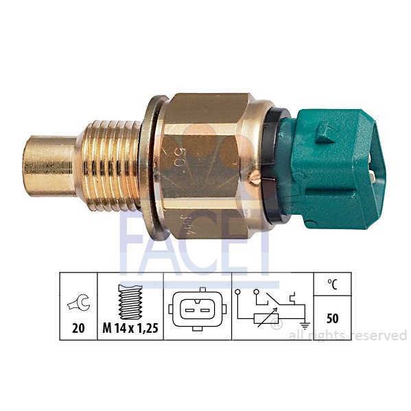 Слика на Сензор за температура FACET Made in Italy - OE Equivalent 7.3554