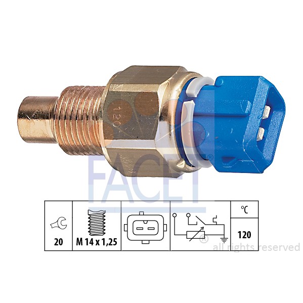 Слика на Сензор за температура FACET Made in Italy - OE Equivalent 7.3558 за Citroen ZX Break N2 1.6 i - 88 коњи бензин