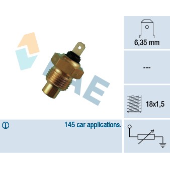Слика на Сензор за температура FAE 31020 за Citroen CX MK2 Break 22 TRS - 113 коњи бензин