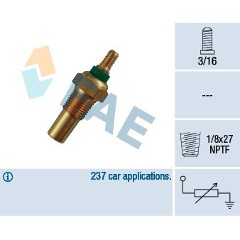 Слика на Сензор за температура FAE 32010 за Ford Escort MK 5 Estate (gal,avl) 1.6 - 105 коњи бензин