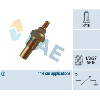 Слика на Сензор за температура FAE 32190 за Ford Escort MK 4 (gaf,awf,abft) 1.6 XR3i - 105 коњи бензин
