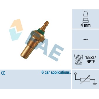 Слика на Сензор за температура FAE 32470 за Rover 25 (RF) 2.0 iDT - 101 коњи дизел