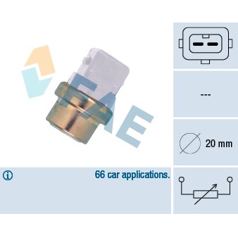 Слика на Сензор за температура FAE 32600 за Renault Kangoo (KC0-1) D 65 (KC0E, KC02, KC0J, KC0N) - 64 коњи дизел