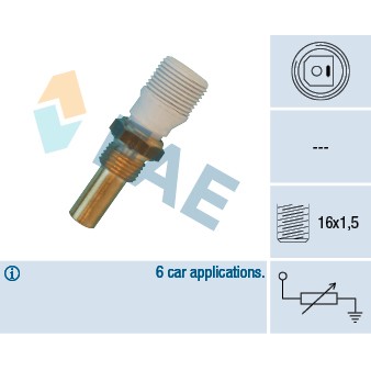 Слика на Сензор за температура FAE 32620 за камион Iveco M 115-17 - 169 коњи дизел