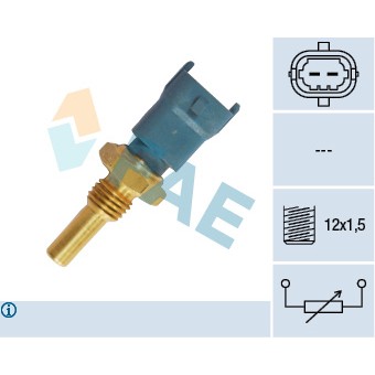 Слика на Сензор за температура FAE 33490 за камион Renault Kerax 370.18 - 362 коњи дизел