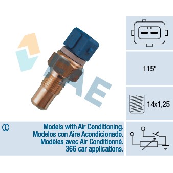 Слика на Сензор за температура FAE 34110 за Citroen Jumper BOX 230L 2.0 - 109 коњи бензин