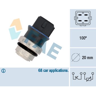 Слика на Сензор за температура FAE 34322 за VW Corrado (53i) 2.9 VR6 - 190 коњи бензин