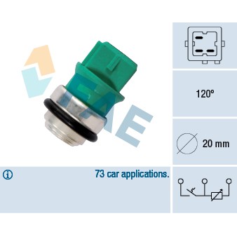 Слика на Сензор за температура FAE 34350 за Renault Megane 1 (BA0-1) 1.9 dTi (BA08, BA0N) - 98 коњи дизел