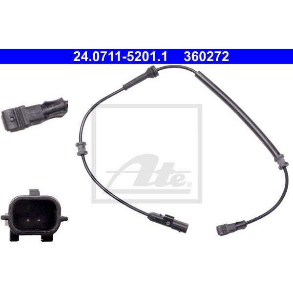 Слика на Сензор ABS ATE 24.0711-5201.1 за Renault Laguna 2 Sport Tourer (KG0-1) 2.0 dCi (KG1T) - 150 коњи дизел